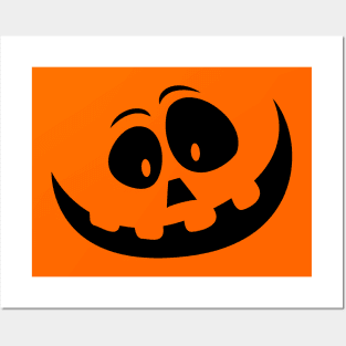 Cute Jack O Lantern / Halloween Pumpkin Face Posters and Art